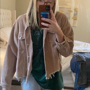 Boutique corduroy light pink jacket
